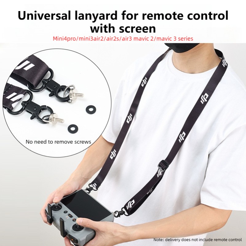 Drone Dji Rc Mini - DJI RC 2 リモートコントローラー用、落下防止機能付きで長さ調節可能なネックストラップ。Mini 5/4/3 Pro、Air3、Mavic3