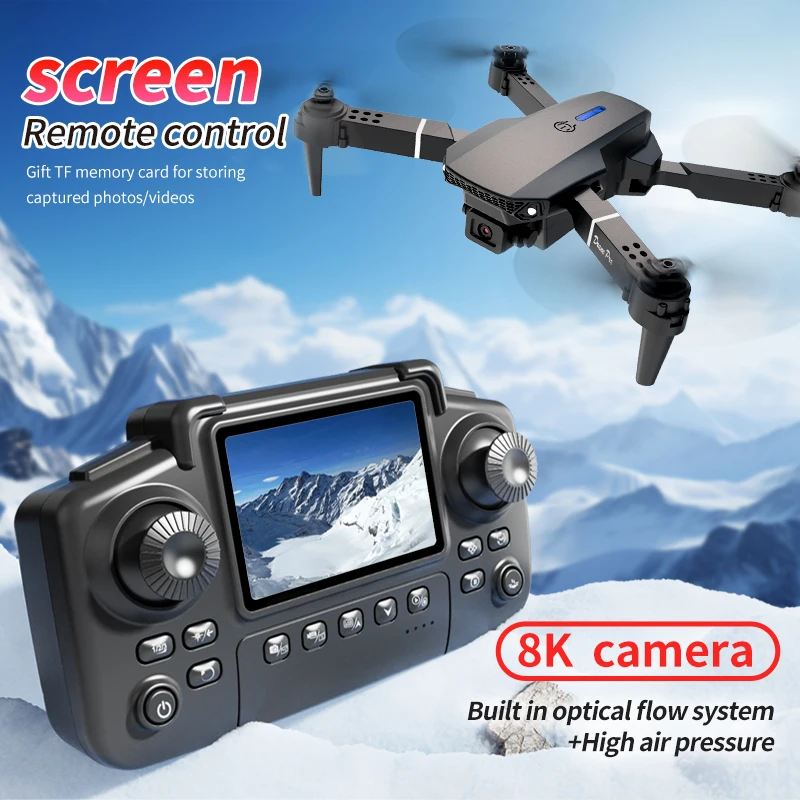 プロフェッショナルE88 PROドローン、スクリーン付き8K - Drone Ae Rc のレビューと価格